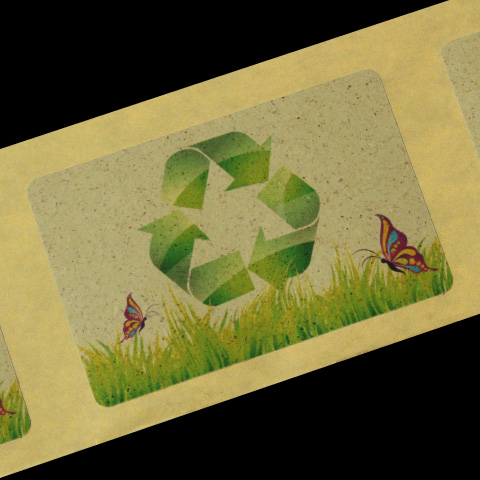 Grass paper label